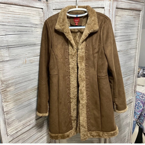 Esprit Jackets & Blazers - vintage 1980S/90S Esprit embroidered Faux Suede Boho Jacket XL